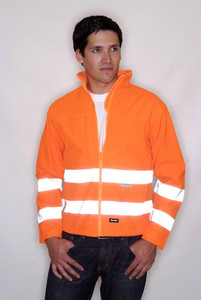 Result RS117 - Safe-Guard Hi-Vis Soft Shell Jacket Fluorescent Orange