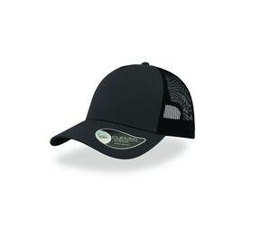 Atlantis AT085 - 5 Panel Cotton Trucker Cap Dark Grey / Black