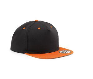 Beechfield BF610C - 5-sided cap with contrasting visor Black / Orange