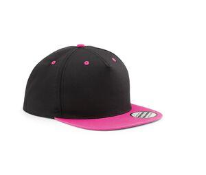 Beechfield BF610C - 5-sided cap with contrasting visor Black / Fuchsia