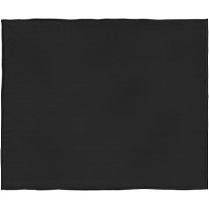 Seasons 112809 - Springwood soft fleece and sherpa plaid blanket Solid Black