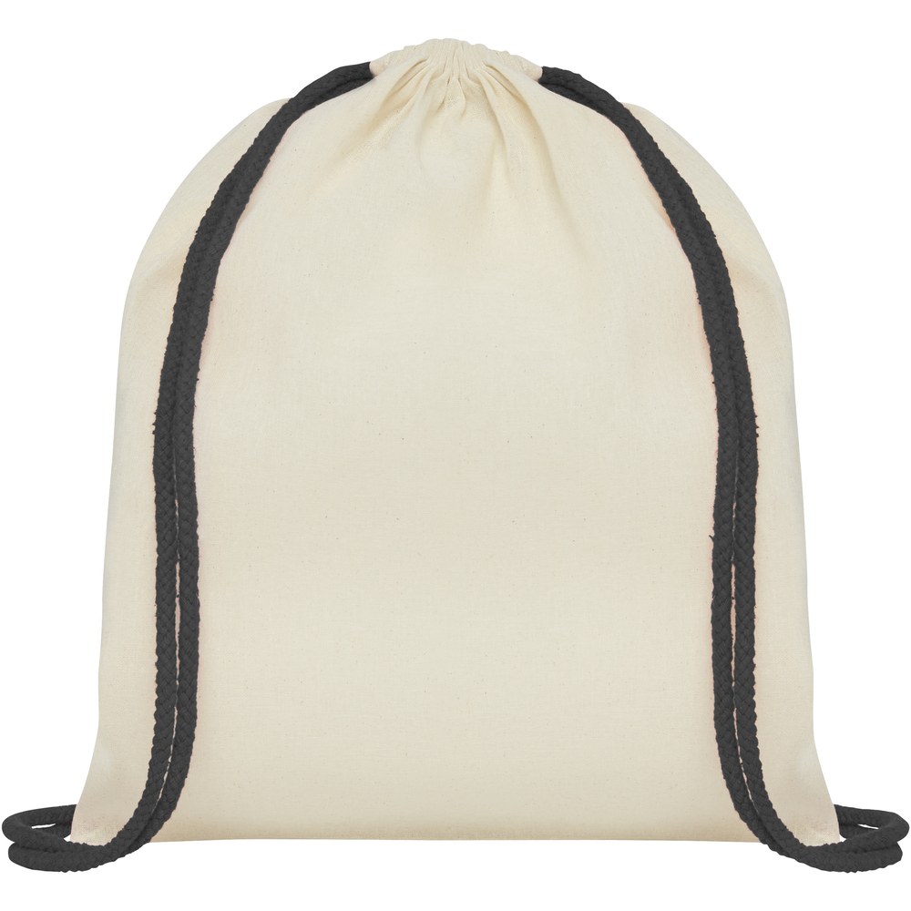 PF Concept 120489 - Oregon 100 g/m² cotton drawstring bag with coloured cords 5L