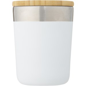PF Concept 100670 - Lagan 300 ml copper vacuum insulated stainless steel tumbler with bamboo lid White