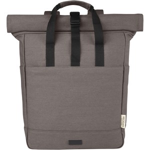 PF Concept 120678 - Joey 15” GRS recycled canvas rolltop laptop backpack 15L Grey