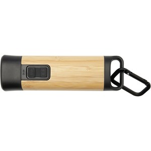 STAC 104570 - Kuma bamboo/RCS recycled plastic torch with carabiner Natural