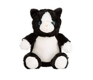 Mumbles MM060 - Print me cuddly toy. Cat / White / Black