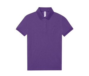 B&C BCW461 - Short-sleeved high density fine piqué polo shirt Meta Lilac