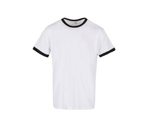 BUILD YOUR BRAND BYB022 - RINGER TEE White / Black