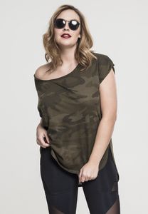 Urban Classics TB1635C - Ladies Camo Back Shaped Tee